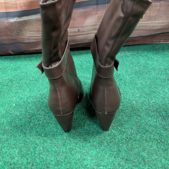 Mid-Calf Brown Boots - Picture 2 of 4